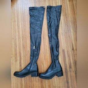 Azalea Wang Thigh high boots black Sz 9